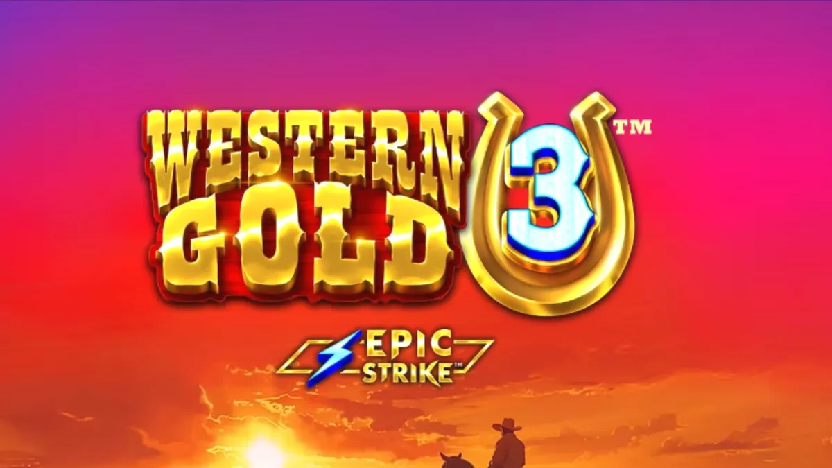 Interface do jogo de caça-níqueis Western Gold 3 com tema de Velho Oeste